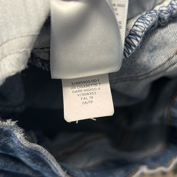 Gap Distressed Ripped Cigarette High Waist Skinny Ankle Jeans - Picture 8 of 10